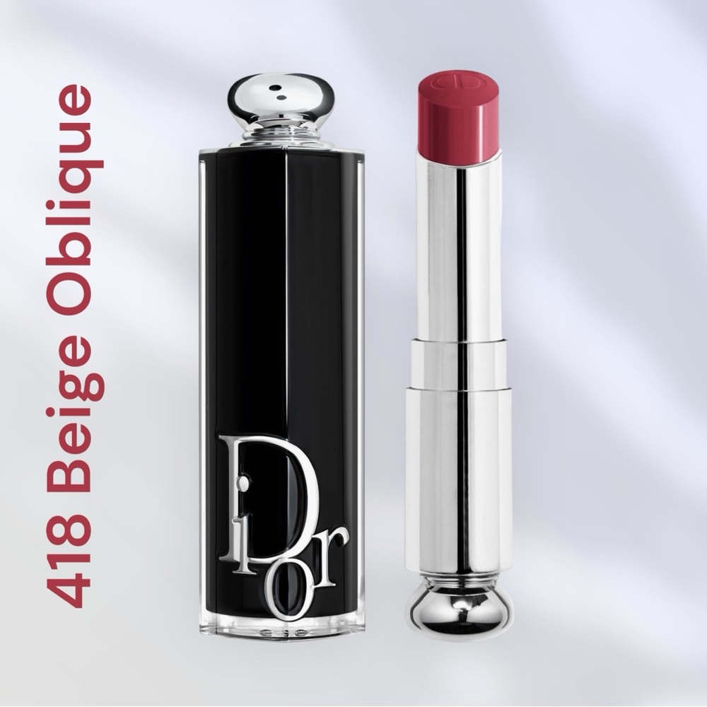 DIOR Addict Hydrating Shine Refillable Lipstick 418 Beige Oblique NWOT Box $48